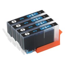 4 Cyan Printer Ink Cartridges